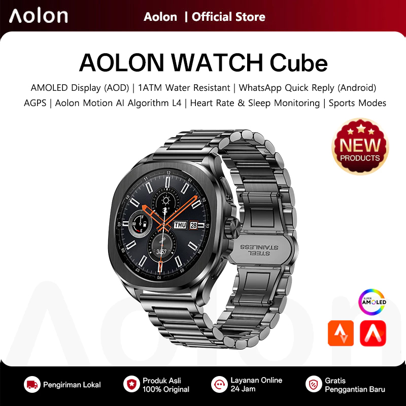 Jewels On Watches - Aolon Cube Smart Watch 1.43