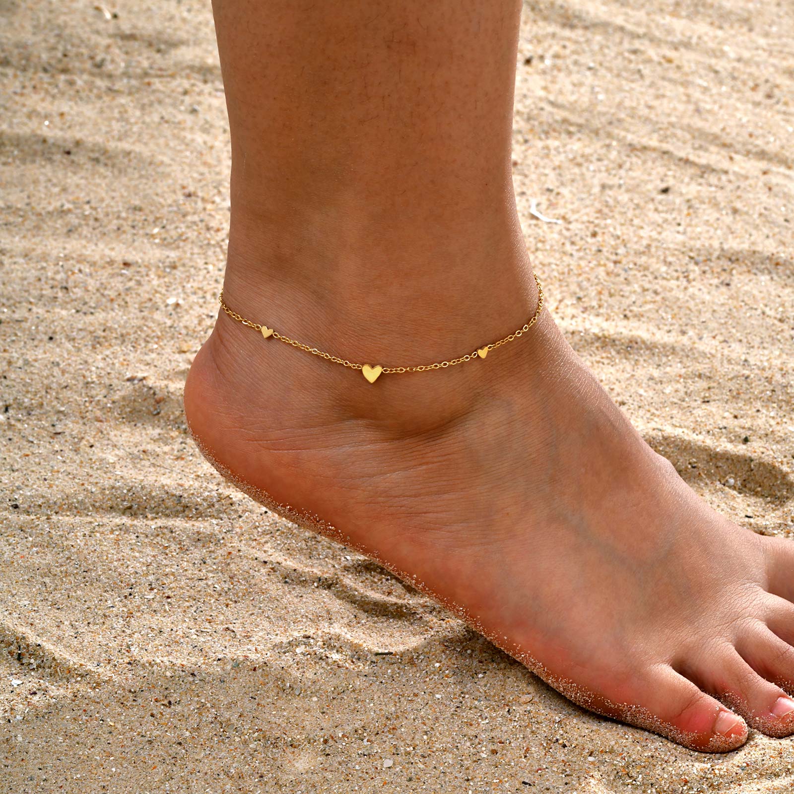 Jc Jewelry & Watches Photos - Stainless Steel Heart Anklets for Women,