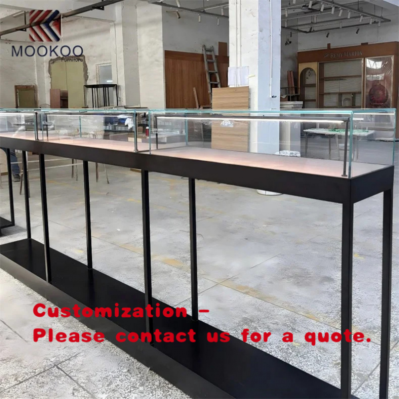 Jewelry And Watches Stores - custom.Customizable Glass Display with Metal Frame