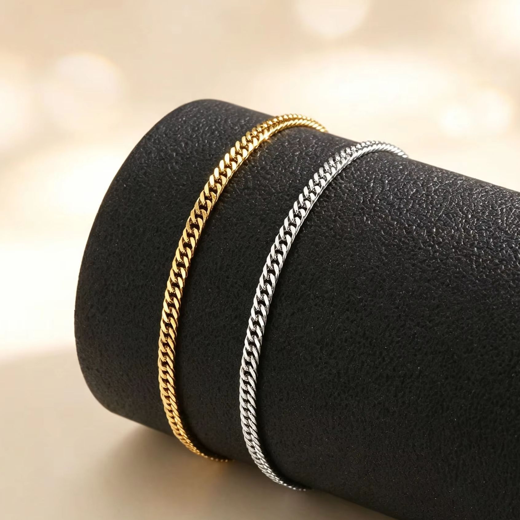 Jc Jewelry & Watches Photos - Thin Cuban Ankle Bracelet For Women,Stainless