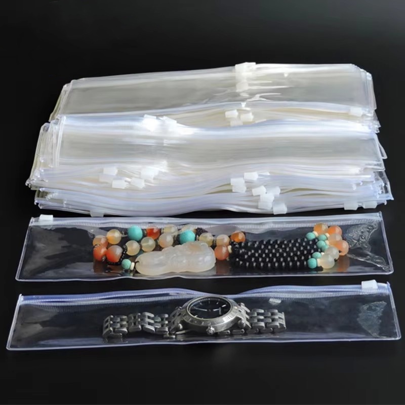 Jewels On Watches - 50PCS Long Clear White Plastic PVC