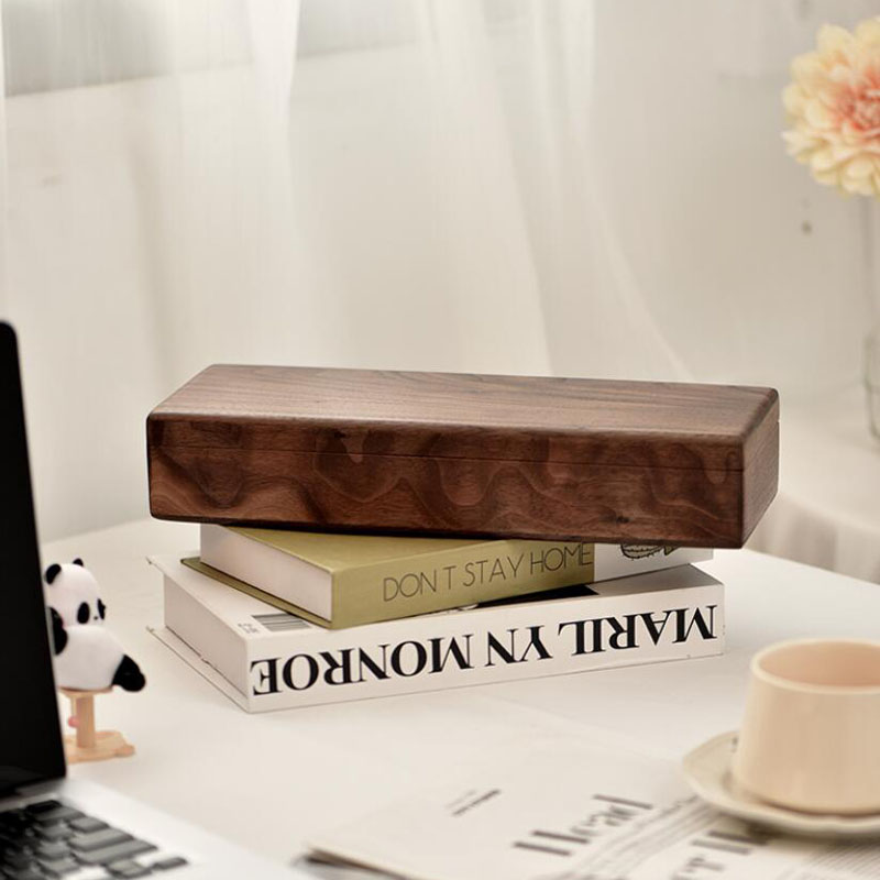 Jewelry And Watches Box - Black walnut high-end desktop storage box