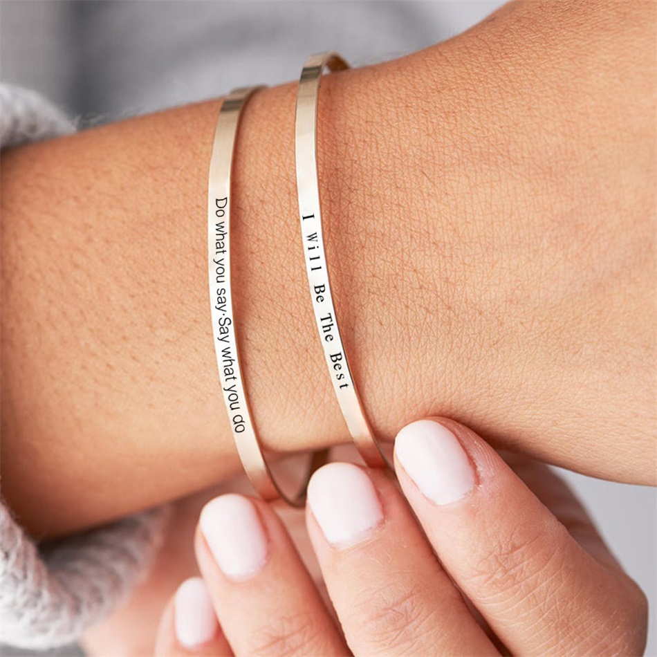 Rose Gold Bracelet - 4mm 6mm Heart Bracelet Custom Names