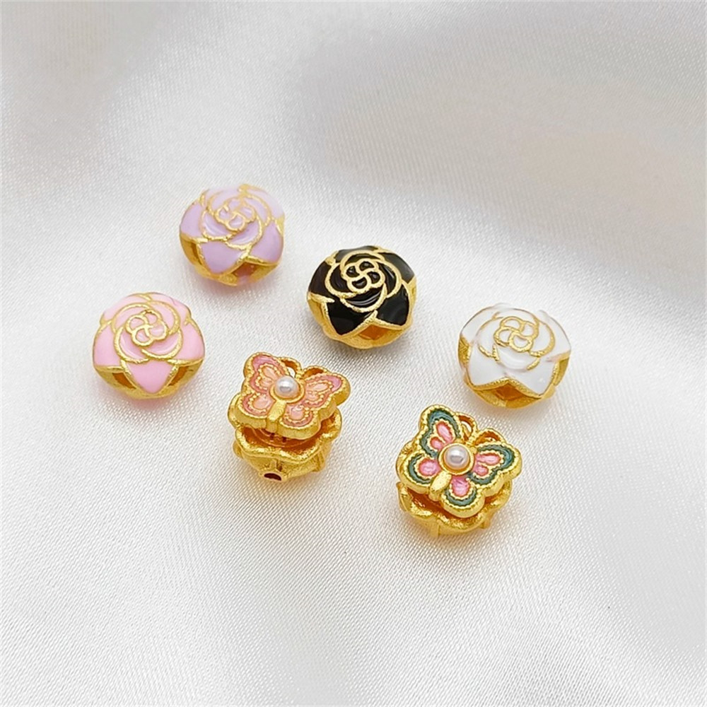 Rose Gold Bracelet - 18K Gold-plated Sand Gold Double-sided Rose