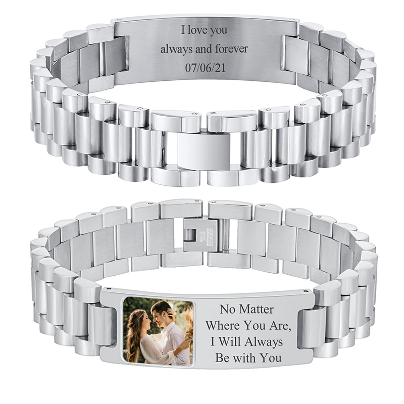 Custom Picture Text Bracelet W - Jewels On Watches review and price
