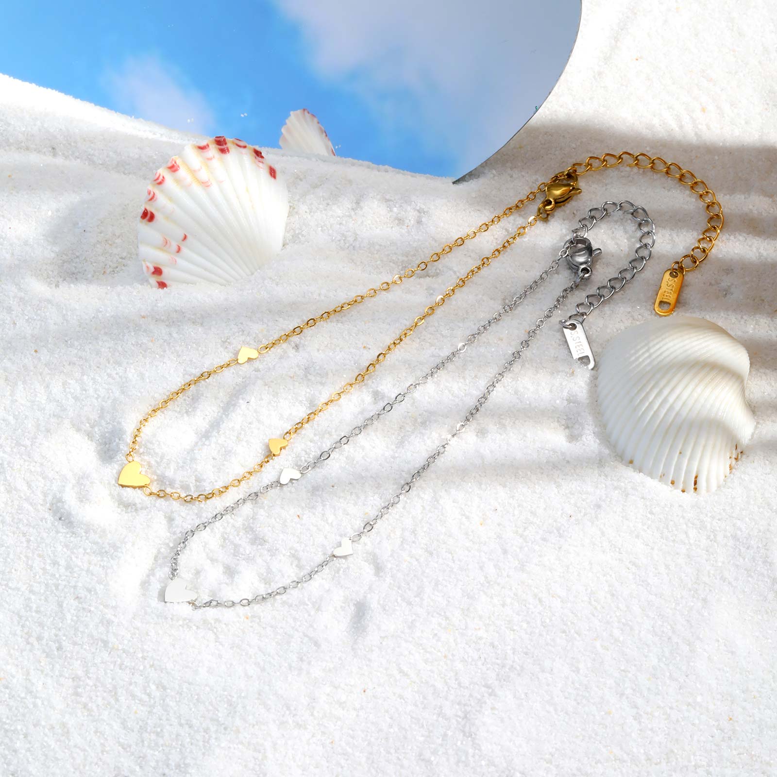 Stainless Steel Heart Anklets  - Jc Jewelry & Watches Photos review and price