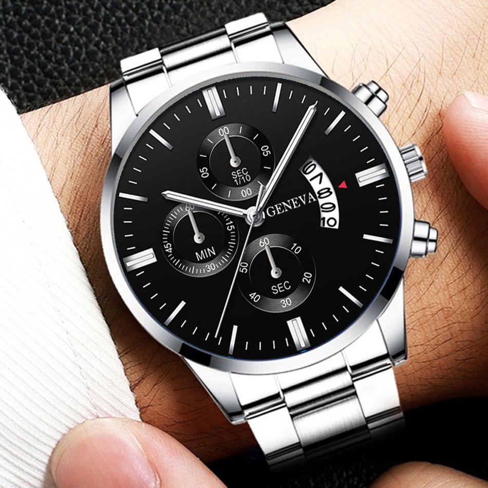 3PCS Fashion Men's Stainless S - Jewels On Watches review and price