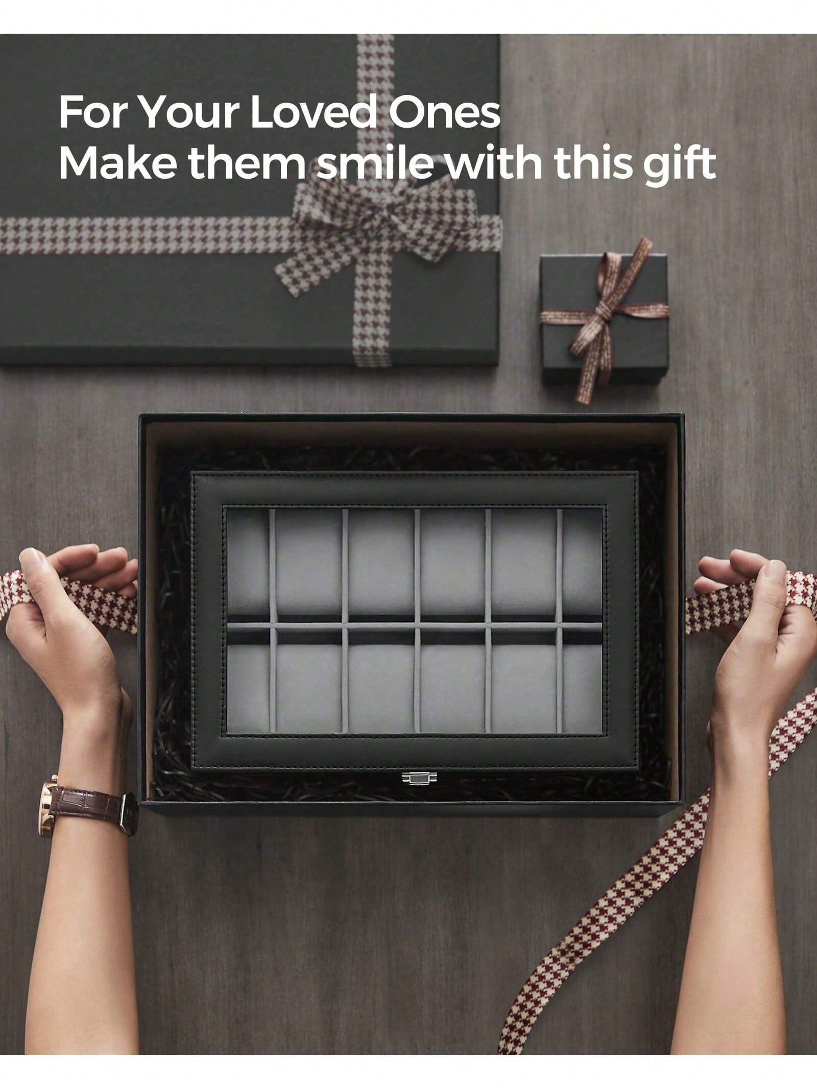 12-Slot Lockable Watch Box wit - Jewels On Watches review and price
