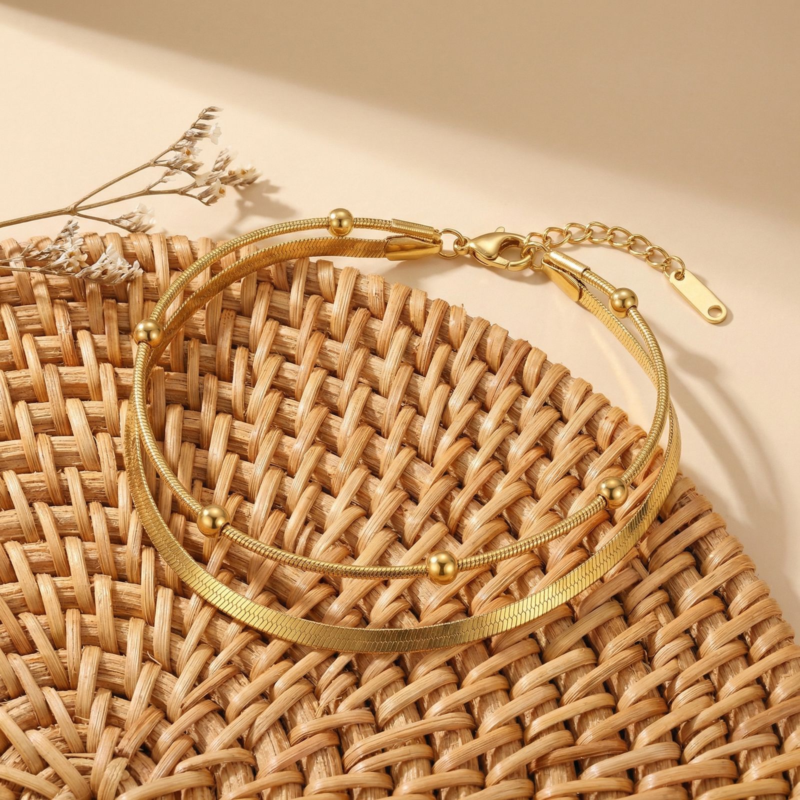 Double-layer Gold Color Anklet - Jc Jewelry & Watches Photos review and price