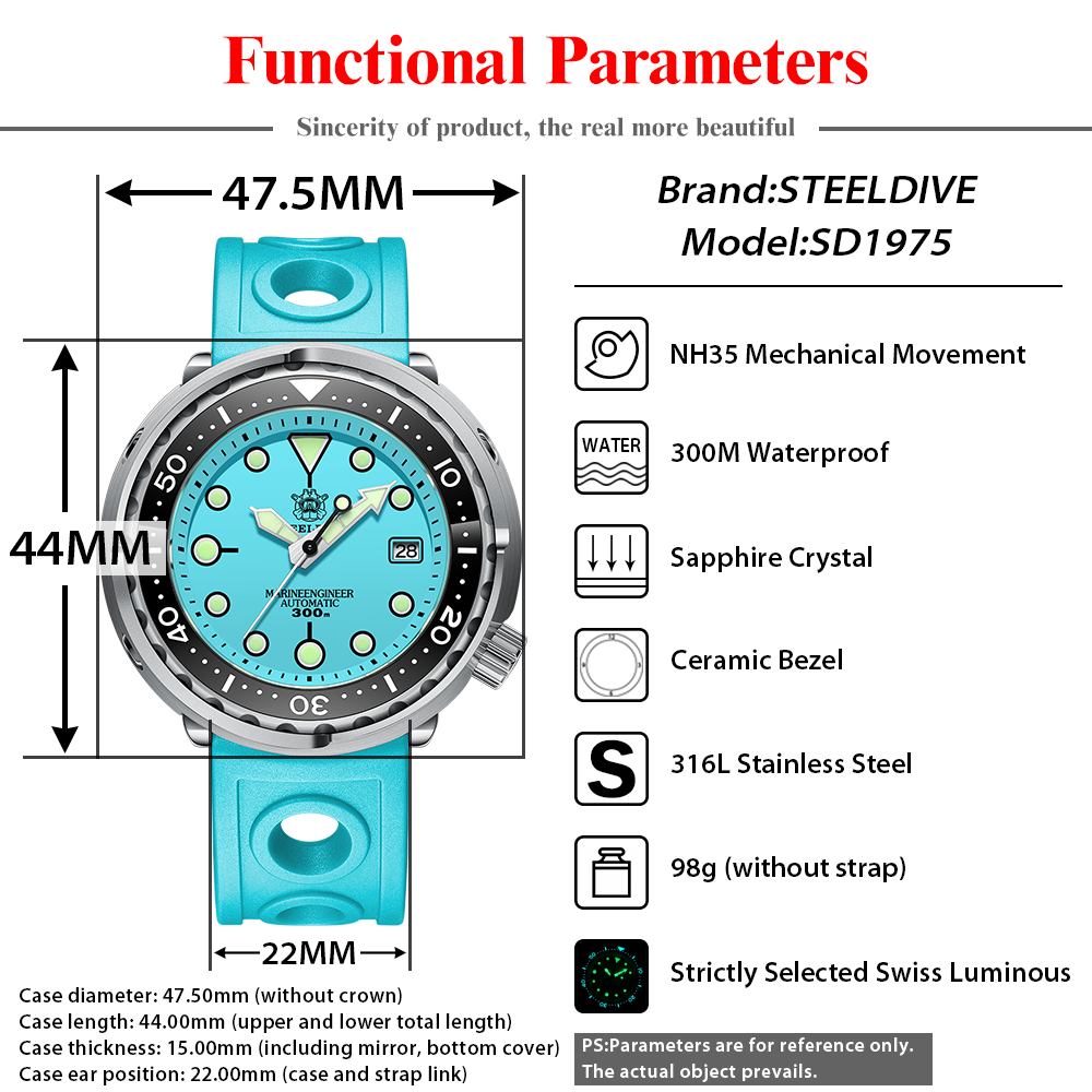 STEELDIVE SD1975 Mens Automati - Citizen Watch Tsuyosa review and price