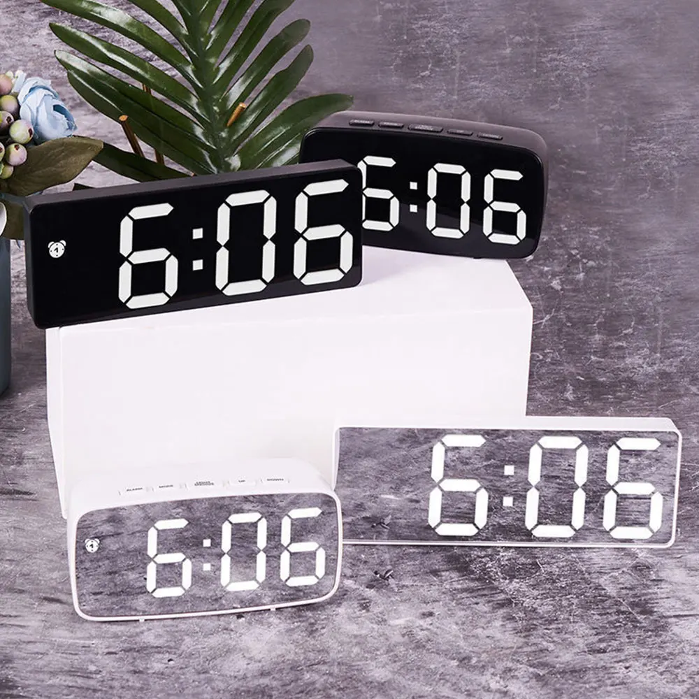 Acrylic Mirror Alarm Clock Ele - Moments Watches & Jewelry Burlington review and price
