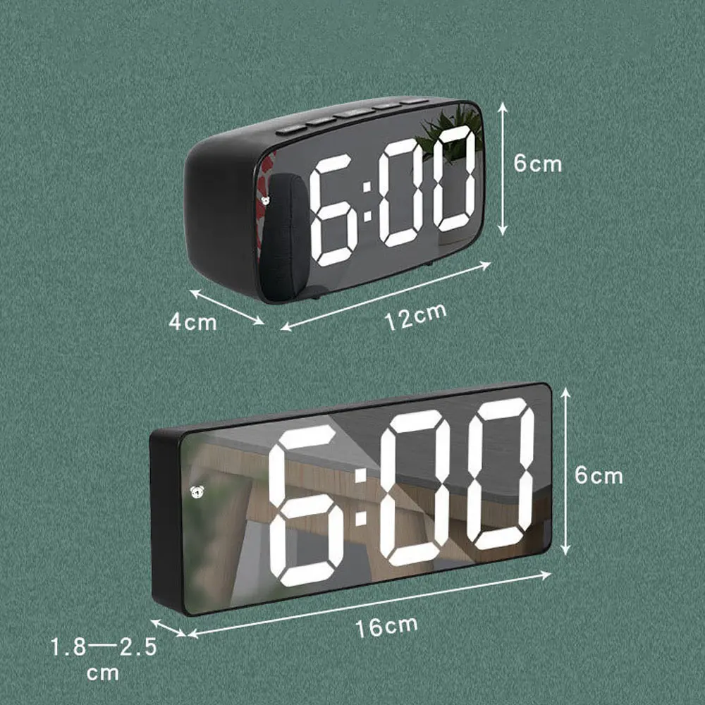 Acrylic Mirror Alarm Clock Ele - Moments Watches & Jewelry Burlington review and price