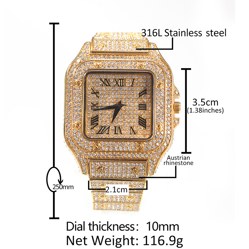 Hip Hop Luxury Quartz Wrist Wa - Jewels On Watches review and price