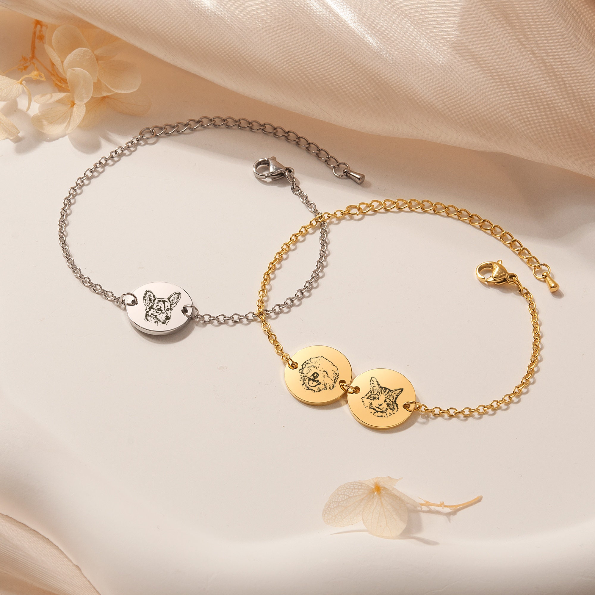 Pet Bracelet Dog Portrait Cust - Rose Gold Bracelet review and price
